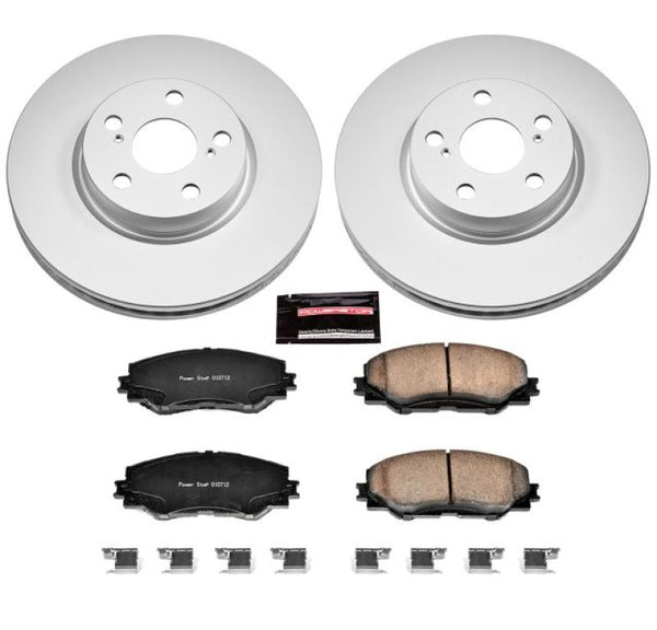 Power Stop 09-10 Pontiac Vibe Front Z17 Evolution Geomet Coated Brake Kit - Bull Strap