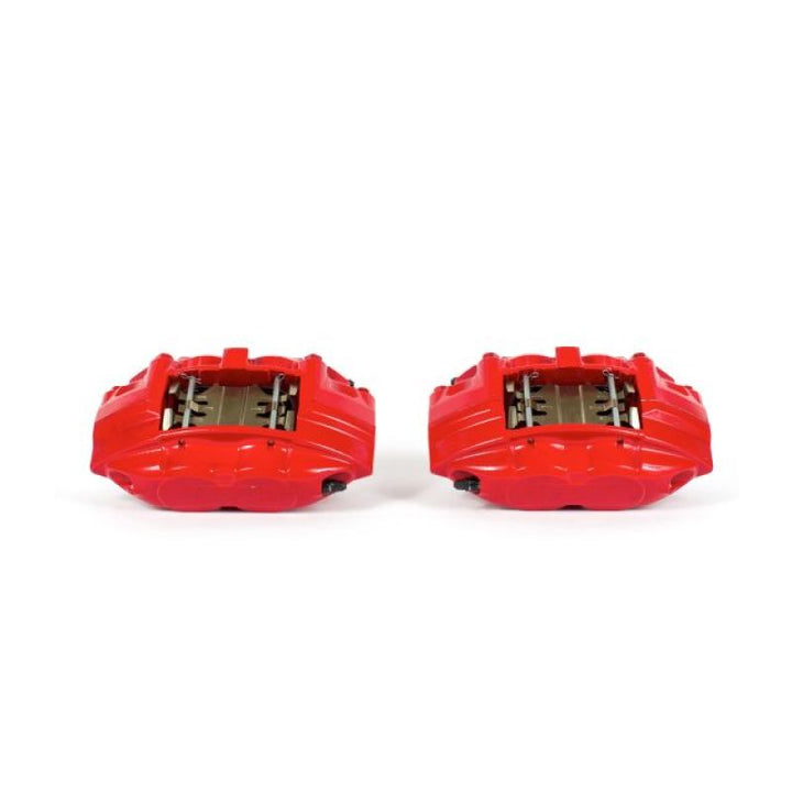 Power Stop 09-19 Nissan 370Z Front Red Calipers w/o Brackets - Pair - Bull Strap