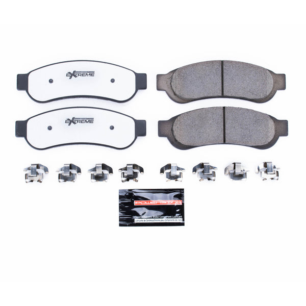 Power Stop 10-12 Ford F-250 Super Duty Rear Z36 Truck & Tow Brake Pads w/Hardware - Bull Strap