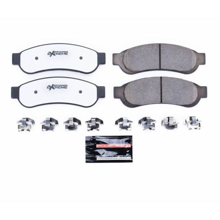 Power Stop 10-12 Ford F-250 Super Duty Rear Z36 Truck & Tow Brake Pads w/Hardware - Bull Strap