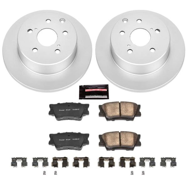 Power Stop 10-12 Lexus HS250h Rear Z17 Evolution Geomet Coated Brake Kit - Bull Strap