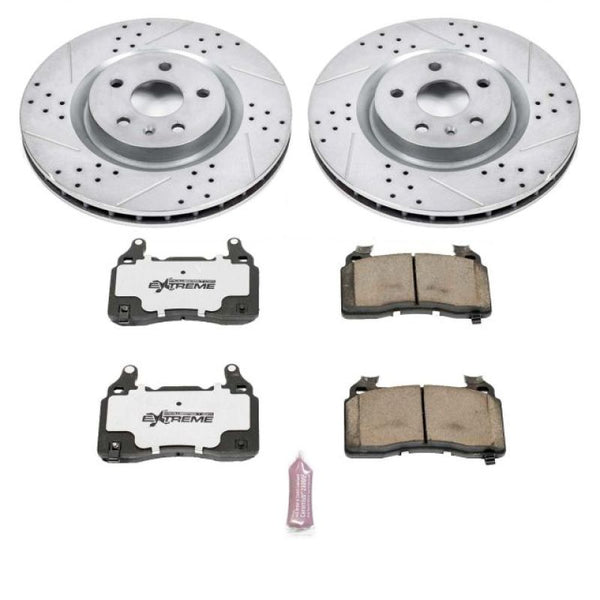 Power Stop 10-15 Chevrolet Camaro Front Z26 Street Warrior Brake Kit - Bull Strap