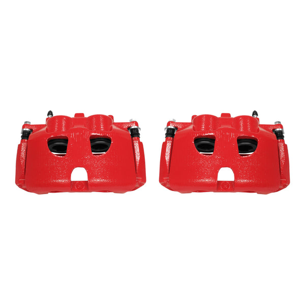 Power Stop 10-17 Ford Expedition Front Red Calipers w/Brackets - Pair - Bull Strap