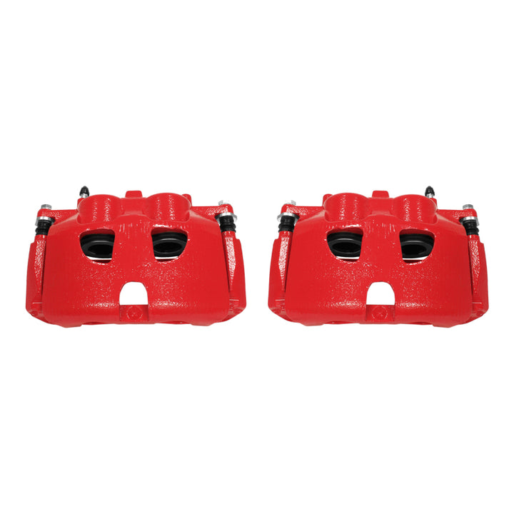 Power Stop 10-17 Ford Expedition Front Red Calipers w/Brackets - Pair - Bull Strap