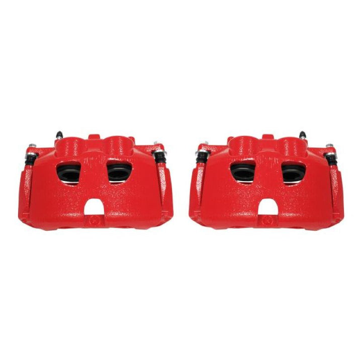 Power Stop 10-17 Ford Expedition Front Red Calipers w/Brackets - Pair - Bull Strap