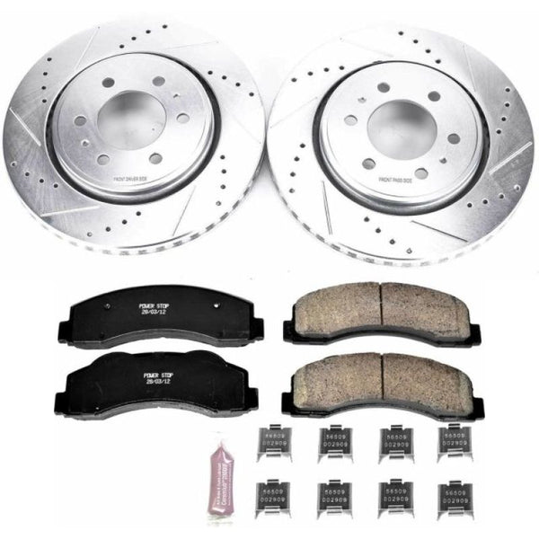 Power Stop 10-18 Ford Expedition Front Z23 Evolution Sport Brake Kit - Bull Strap
