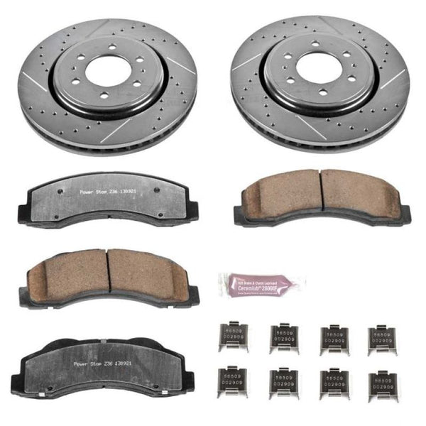 Power Stop 10-18 Ford Expedition Front Z36 Truck & Tow Brake Kit - Bull Strap