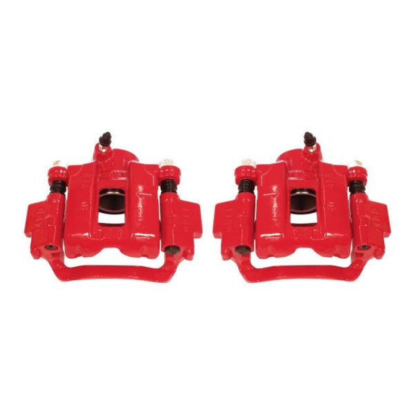 Power Stop 10-18 Lexus GX460 Rear Red Calipers w/Brackets - Pair - Bull Strap