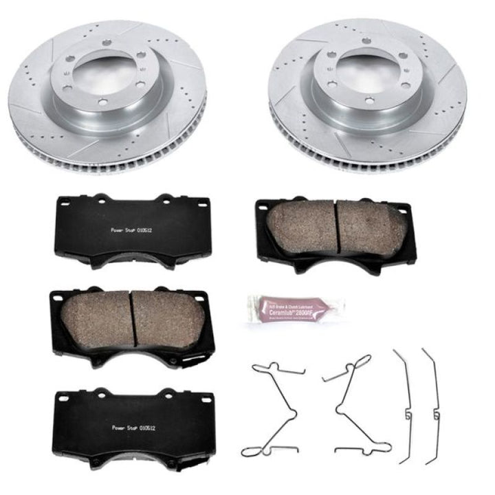 Power Stop 10-19 Lexus GX460 Front Z23 Evolution Sport Brake Kit - Bull Strap
