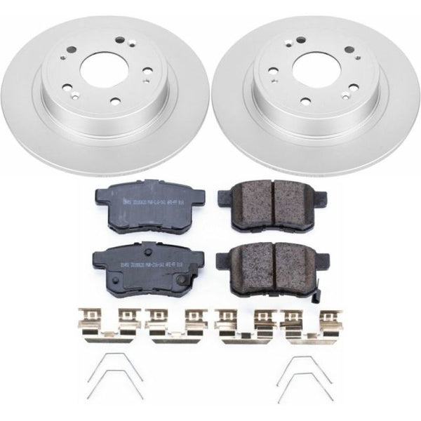 Power Stop 11-14 Acura TSX Rear Z17 Evolution Geomet Coated Brake Kit - Bull Strap