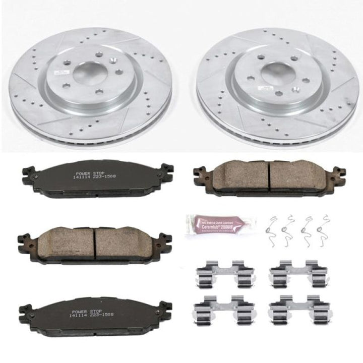 Power Stop 11-19 Ford Explorer Front Z23 Evolution Sport Brake Kit - Bull Strap