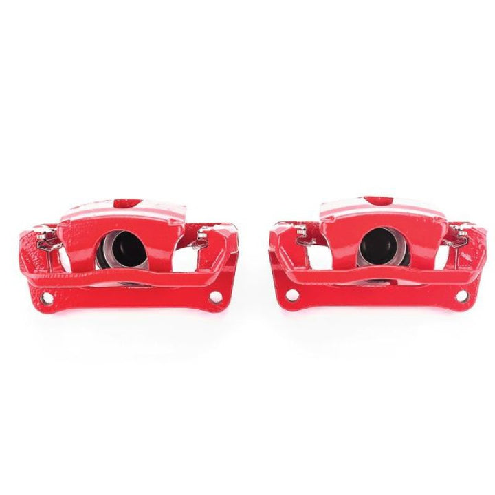 Power Stop 12-17 Ford F-150 Rear Red Calipers w/Brackets - Pair - Bull Strap