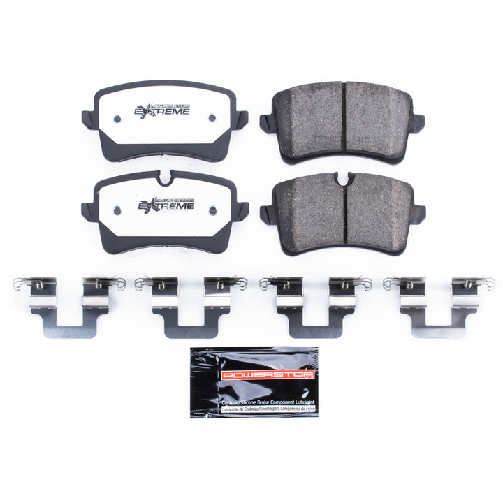 Power Stop 12-18 Audi A6 Rear Z26 Extreme Street Brake Pads w/Hardware - Bull Strap