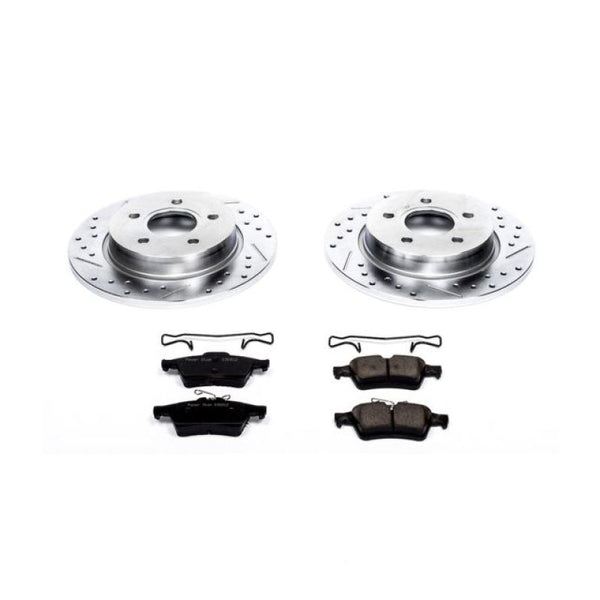 Power Stop 12-18 Ford Focus Rear Z23 Evolution Sport Brake Kit - Bull Strap