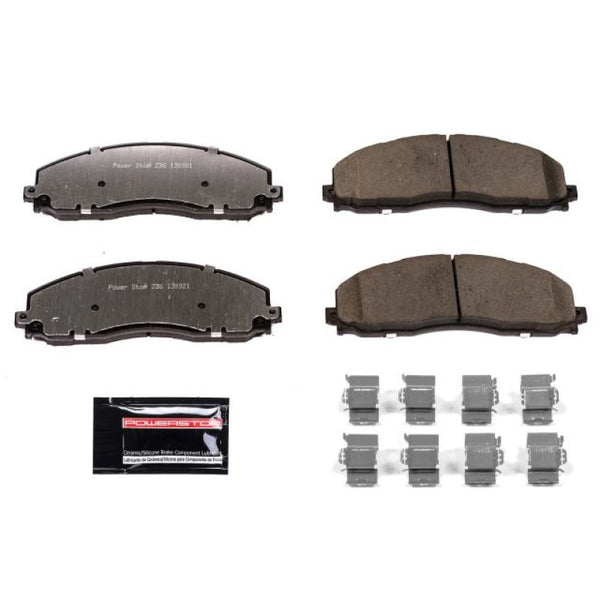 Power Stop 12-19 Ford F-250 Super Duty Front Z36 Truck & Tow Brake Pads w/Hardware - Bull Strap