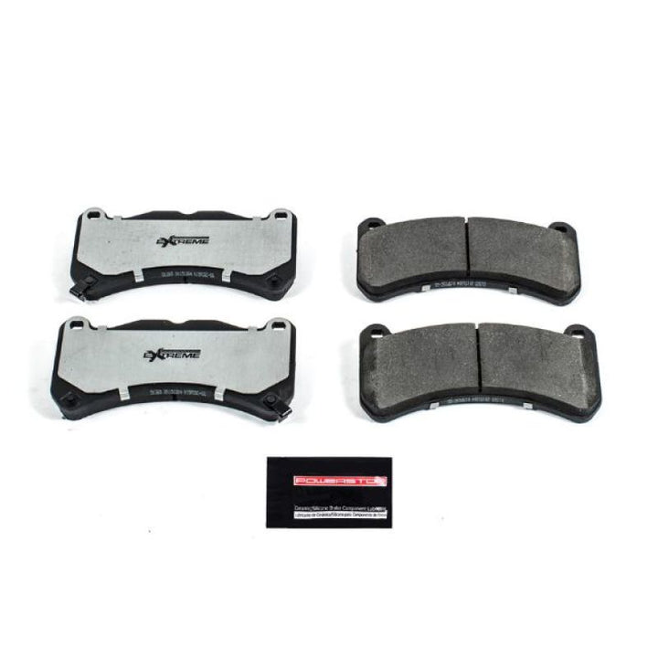 Power Stop 13-14 Ford Mustang Front Z26 Extreme Street Brake Pads w/Hardware - Bull Strap