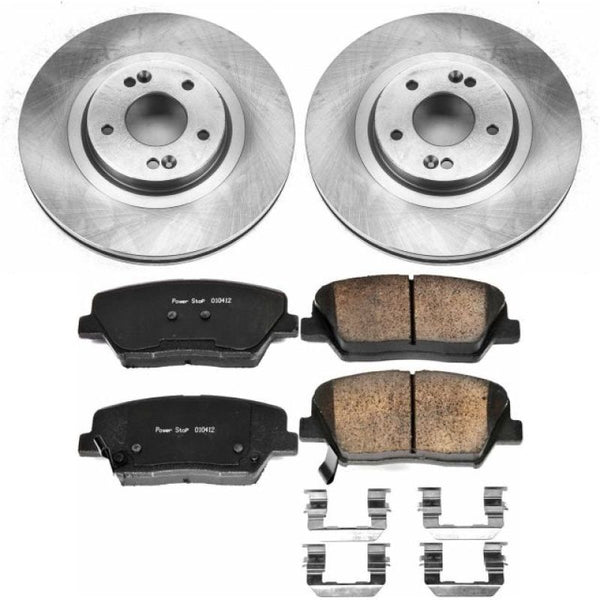 Power Stop 13-18 Hyundai Santa Fe Sport Front Autospecialty Brake Kit - Bull Strap