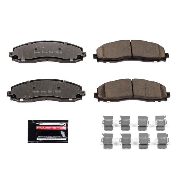 Power Stop 13-19 Ford F-250 Super Duty Rear Z36 Truck & Tow Brake Pads w/Hardware - Bull Strap