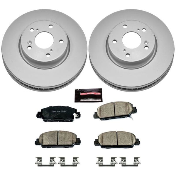 Power Stop 13-19 Honda Accord Front Z17 Evolution Geomet Coated Brake Kit - Bull Strap