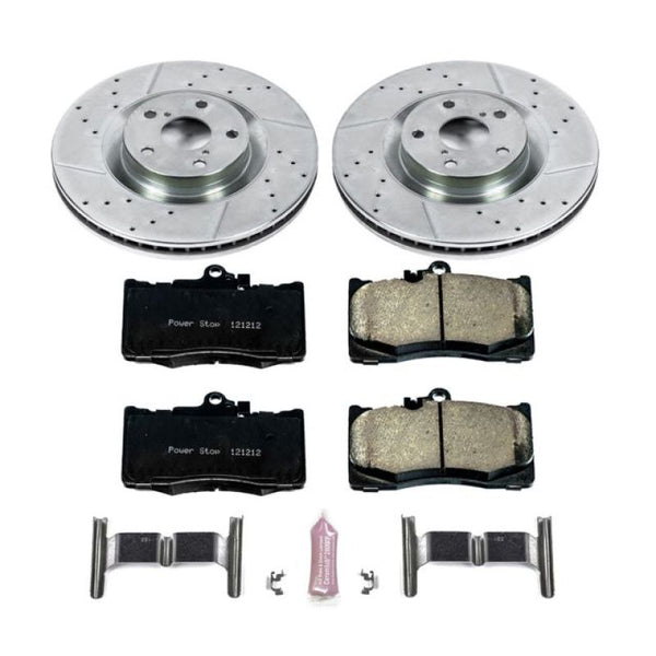 Power Stop 13-19 Lexus GS350 Front Z23 Evolution Sport Brake Kit - Bull Strap