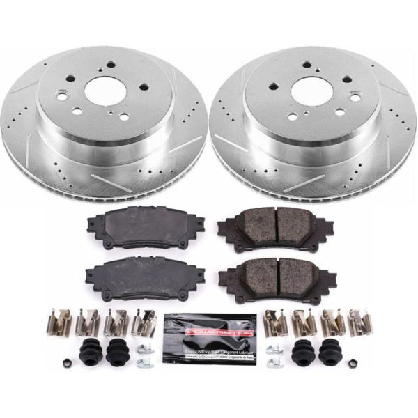 Power Stop 13-19 Lexus GS350 Rear Z23 Evolution Sport Brake Kit - Bull Strap