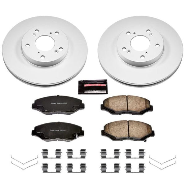 Power Stop 14-15 Acura ILX Front Z17 Evolution Geomet Coated Brake Kit - Bull Strap