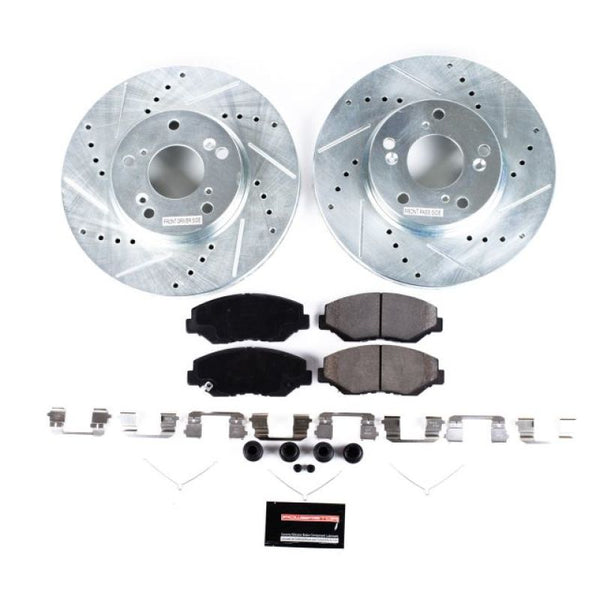 Power Stop 14-15 Acura ILX Front Z23 Evolution Sport Brake Kit - Bull Strap