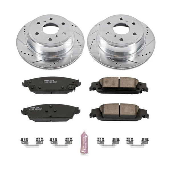 Power Stop 15-19 Cadillac Escalade Rear Z23 Evolution Sport Brake Kit - Bull Strap