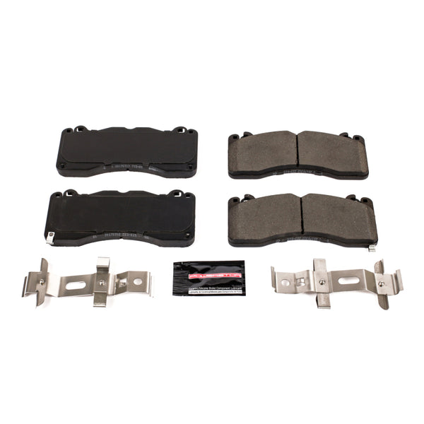 Power Stop 15-19 Ford Mustang Front Z23 Evolution Sport Brake Pads w/Hardware - Bull Strap