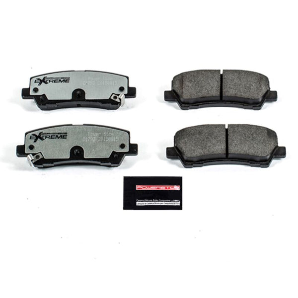 Power Stop 15-19 Ford Mustang Rear Z26 Extreme Street Brake Pads w/Hardware - Bull Strap