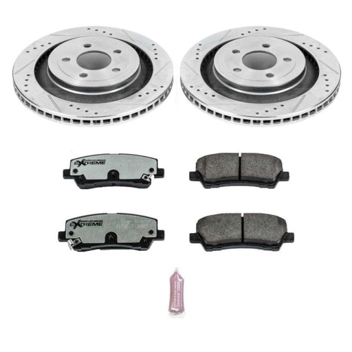 Power Stop 15-19 Ford Mustang Rear Z26 Street Warrior Brake Kit - Bull Strap