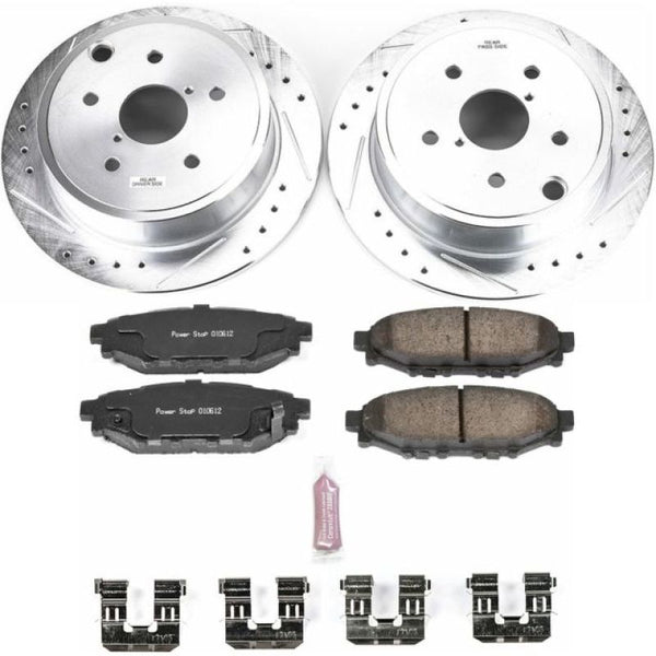 Power Stop 15-19 Subaru WRX Rear Z23 Evolution Sport Brake Kit - Bull Strap