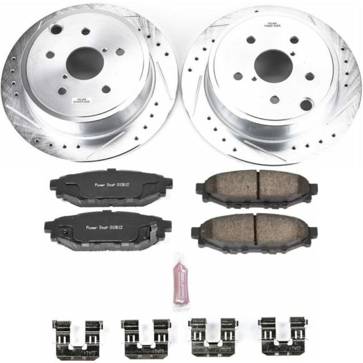 Power Stop 15-19 Subaru WRX Rear Z23 Evolution Sport Brake Kit - Bull Strap