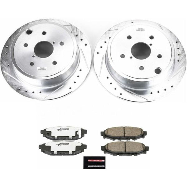 Power Stop 15-19 Subaru WRX Rear Z26 Street Warrior Brake Kit - Bull Strap