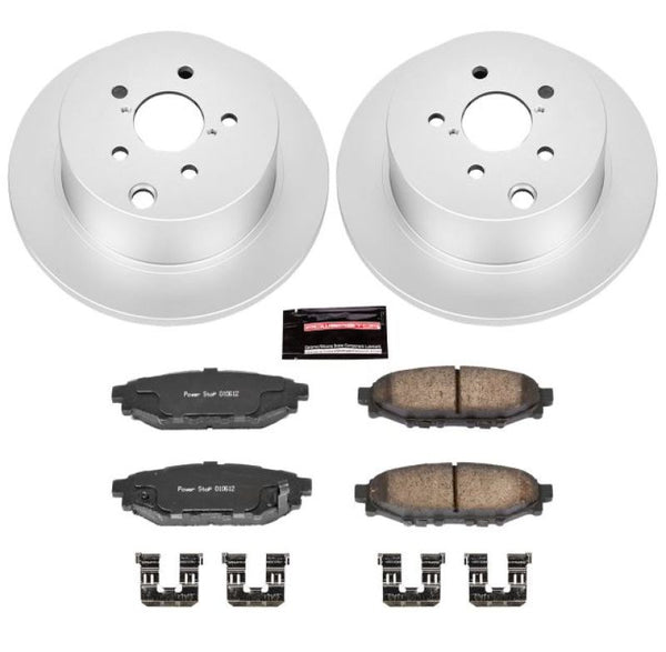 Power Stop 16-18 Subaru Crosstrek Rear Z17 Evolution Geomet Coated Brake Kit - Bull Strap
