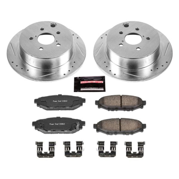 Power Stop 16-18 Subaru Crosstrek Rear Z23 Evolution Sport Brake Kit - Bull Strap