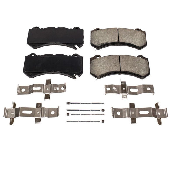 Power Stop 16-19 Cadillac ATS Front Z17 Evolution Ceramic Brake Pads w/Hardware - Bull Strap
