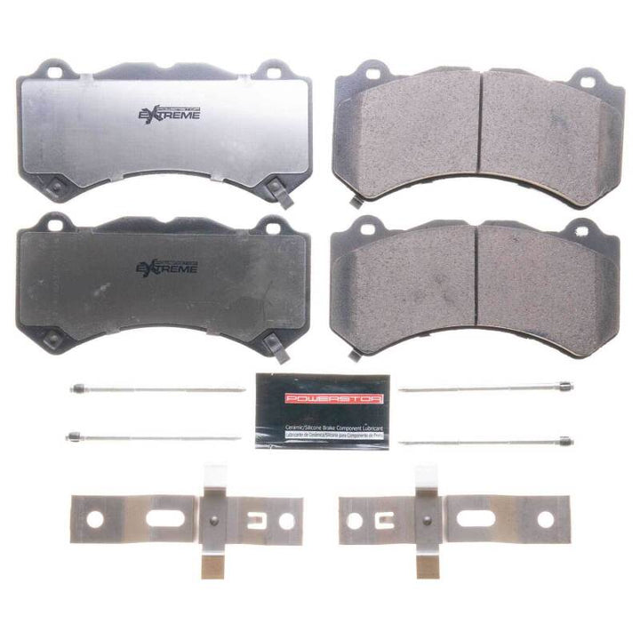 Power Stop 16-19 Cadillac ATS Front Z26 Extreme Street Brake Pads w/Hardware - Bull Strap