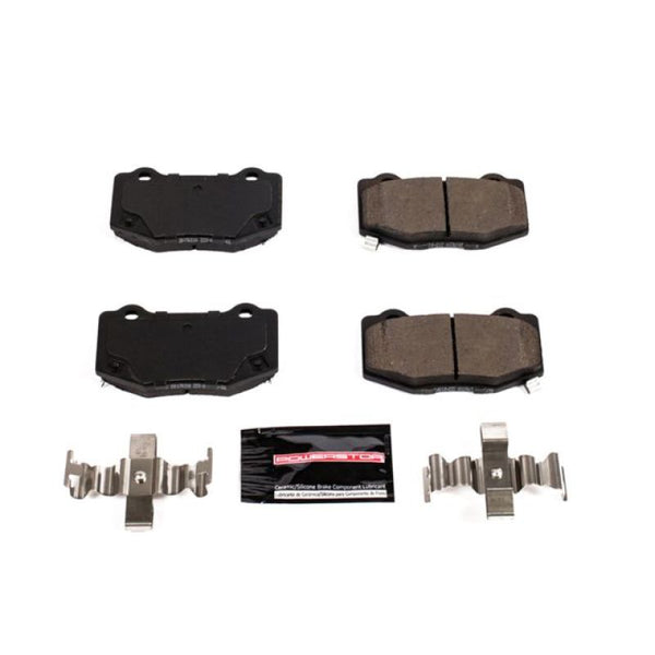 Power Stop 16-19 Cadillac ATS Rear Z23 Evolution Sport Brake Pads w/Hardware - Bull Strap