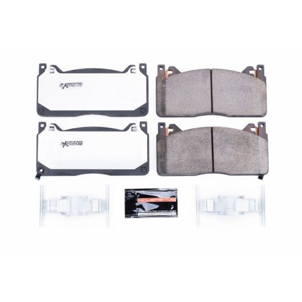 Power Stop 16-19 Ford Mustang Front Z26 Extreme Street Brake Pads w/Hardware - Bull Strap