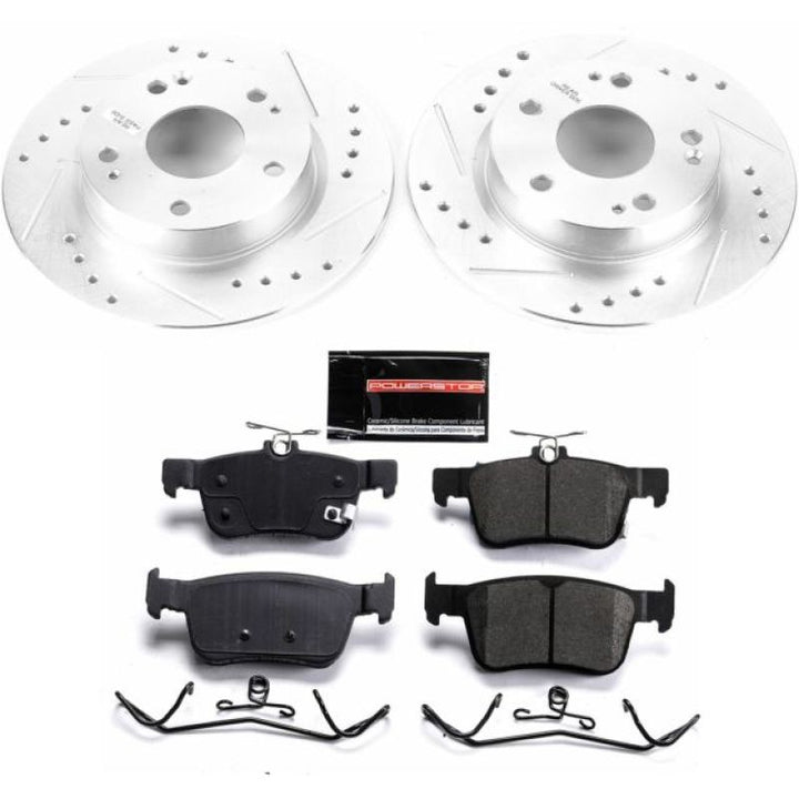 Power Stop 16-19 Honda Civic Rear Z23 Evolution Sport Brake Kit - Bull Strap