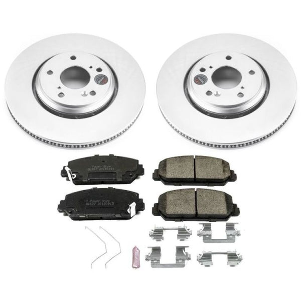 Power Stop 17-18 Acura ILX Front Z17 Evolution Geomet Coated Brake Kit - Bull Strap