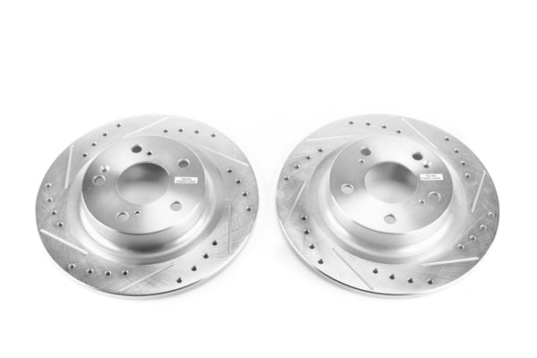 Power Stop 17-18 Honda Civic Rear Evolution Drilled & Slotted Rotors - Pair - Bull Strap