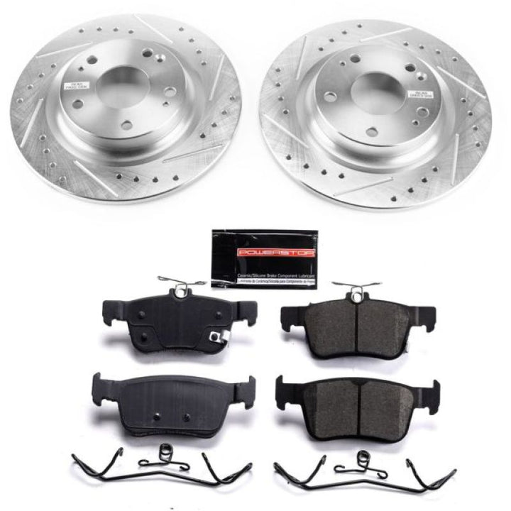Power Stop 17-19 Honda Civic Rear Z23 Evolution Sport Brake Kit - Bull Strap