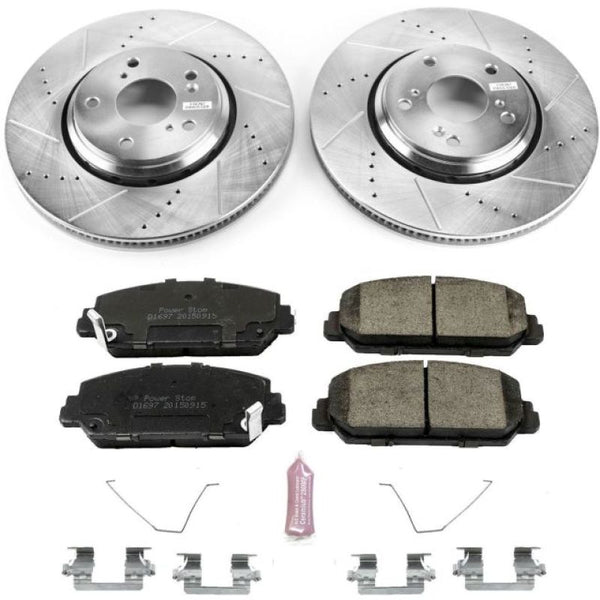 Power Stop 17-20 Honda Civic Front Z23 Evolution Sport Brake Kit - Bull Strap