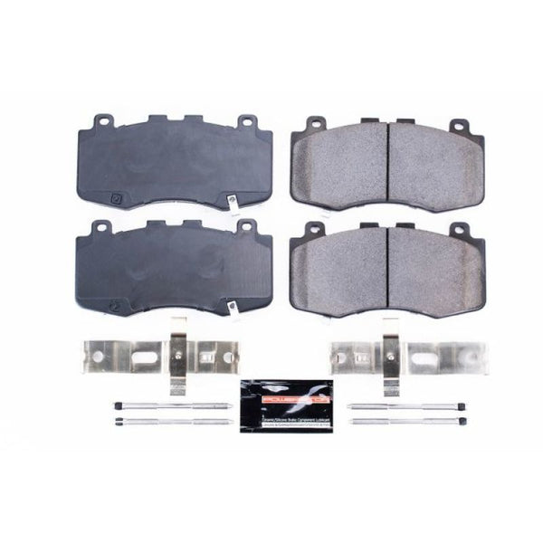 Power Stop 18-19 Jeep Grand Cherokee Front Z23 Evolution Sport Brake Pads w/Hardware - Bull Strap