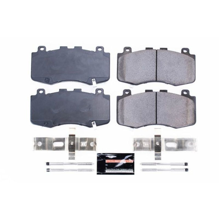 Power Stop 18-19 Jeep Grand Cherokee Front Z23 Evolution Sport Brake Pads w/Hardware - Bull Strap