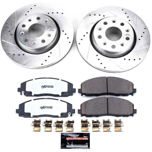 Power Stop 18-19 Jeep Wrangler Front Z36 Truck & Tow Brake Kit - Bull Strap