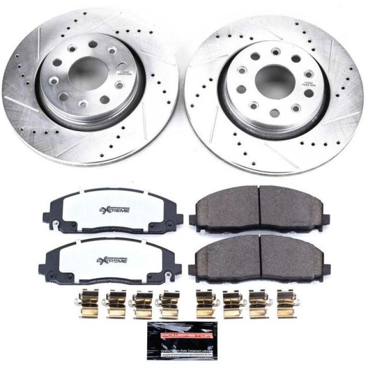 Power Stop 18-19 Jeep Wrangler Front Z36 Truck & Tow Brake Kit - Bull Strap