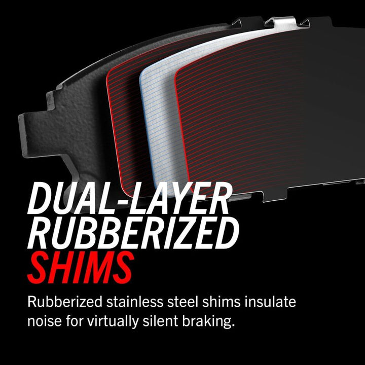 Power Stop 18-19 Subaru WRX STi Rear Z17 Evolution Ceramic Brake Pads w/Hardware - Bull Strap